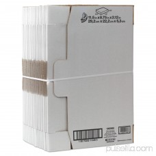 Duck Self-Locking Mailing Box, 11.5 in. x 8.75 in. x 2.1 in., White, 25-Count